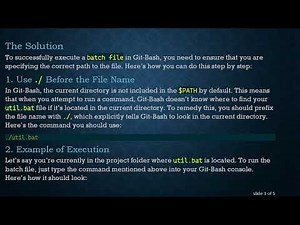 How to Run a Batch File in Windows Git-Bash