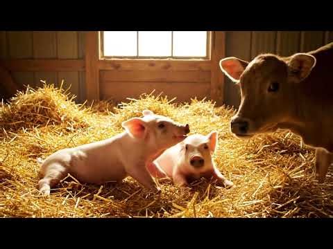 Funny Math Quiz with Real Animals 🐶🐱🐷🐴🐥 | Count the Animals!