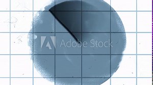 An old looped radar with a grid and film interference on a white screen. Animation search, download, retro effect overlay. 4k textured stock video with alpha channel.