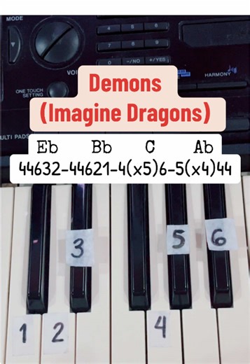 🎹 Demons - Imagine Dragons (Piano Tutorial) #demons #imaginedragons #easypiano #piano #tutorial #tiktok #trending #music #viral