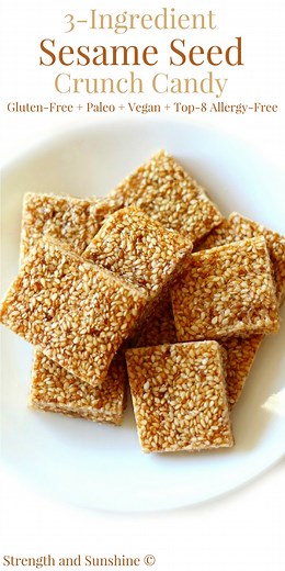 3-Ingredient Sesame Seed Crunch Candy (Gluten-Free)
