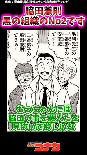脇田兼則「黒の組織のNo.2です」【コナン反応集】