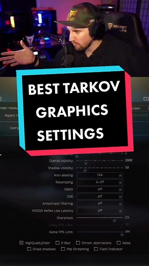 Best Tarkov Graphics Settings for both Performance and Visuals! #eft #tarkov #EscapefromTarkov #streamer #gaming #twitch #foryou #fyp