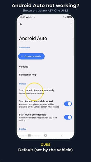 Android Auto Not Working on a Samsung Galaxy? Check These Settings #shorts