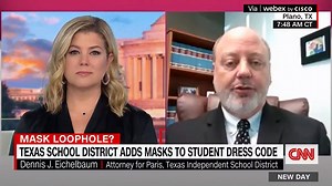 The Texas governor "suspended multiple laws" but school board trustees have "exclusive authority over anything having to do with public schools ... we chose to include [masks] in the dress code," says Dennis Eichelbaum, attorney for Paris, Texas, Independent School district. https://cnn.it/3gpRQ20 | CNN