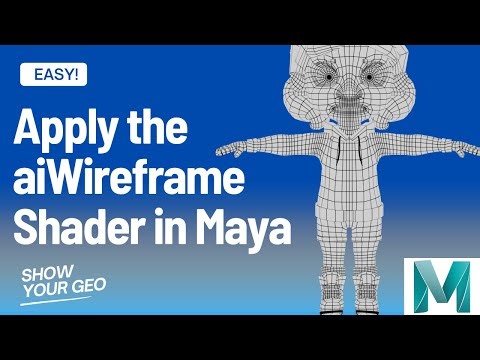 Apply the aiWireframe Shader in Maya