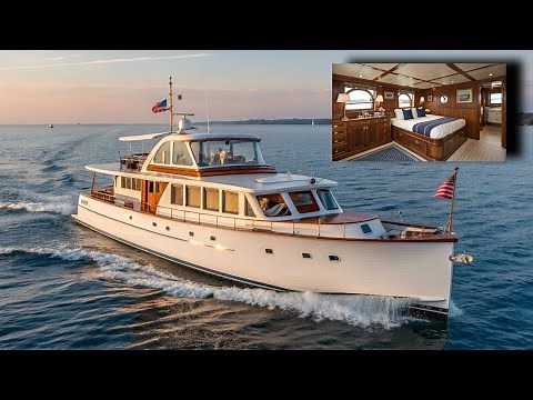 ⚓ LEGENDARY TRUMPY YACHT | CLASSIC WOODEN MOTOR YACHT REVIEW & INTERIOR TOUR 🪵🛋️