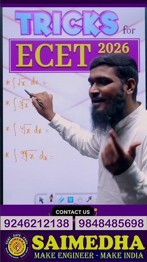 INDEFINITE INTEGRATION || TRICKS FOR ECET 2026 & ECET 2027 ||