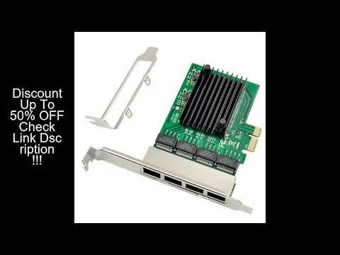 RJ-45 4-Port Ethernet Server Adapter Gigabit Network Card PCI-E X1 Interface