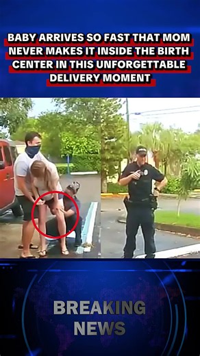 BABY ARRIVES SO FAST THAT MOM NEVER MAKES IT INSIDE THE BIRTH CENTER IN THIS UNFORGETTABLE DELIVERY MOMENT #birthstory #newborn #miracle #familymoment #viralvideo