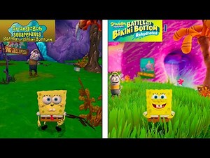 Spongebob Squarepants Battle For Bikini Bottom Rehydrated | Original VS Remake | Graphics Comparison
