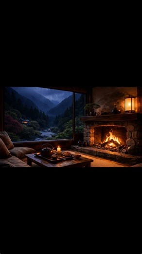 Quiet Worship by the Fireplace 🙏 | Calm Piano & Rain