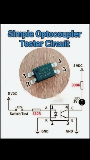 Optocoupler tester #electronic #electrical #experiment #electronicsrepair ￼