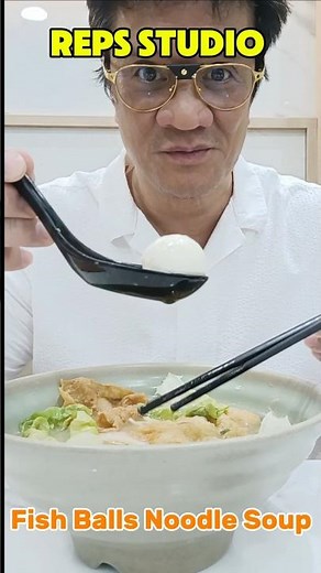 Delicious Fish Ball Soup With Yellow Noodles!