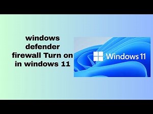 windows defender firewall Turn on in windows 11