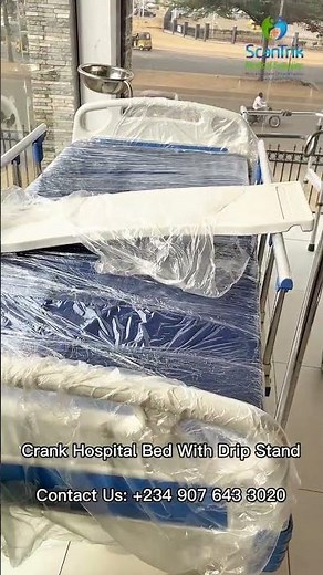 🛏️ Crank Hospital Bed with Drip Stand – Comfort, Control & Reliable Pa...
