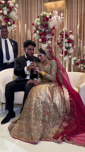 Bride's Reaction to Doodh Pilai at Pakistani Wedding