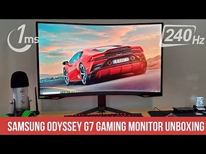 Samsung Odyssey G7 Gaming Monitor QLED 240hz 32inch Unboxing and Setup