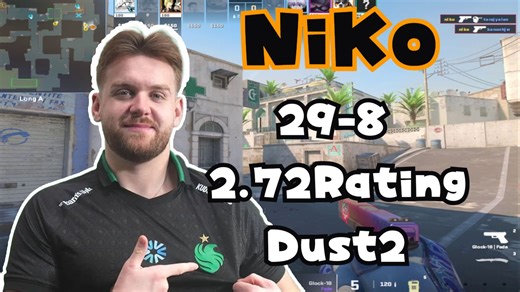 NiKo天梯单排沙二 (29-8) 2.72Rating 第一视角POV | CS2 DEMO | 2025.11.16