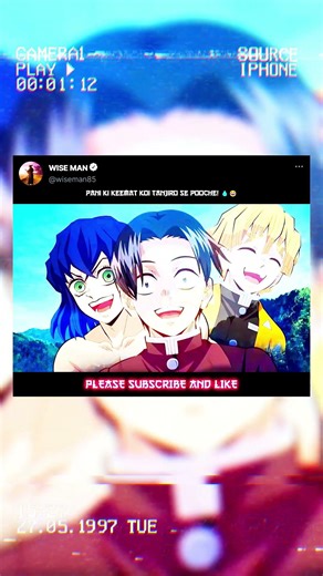 Pani ki keemat koi Tanjiro se pooche! 💧😂 #shorts #anime #demonslayer #hindi #edit #tanjiro #gyomei