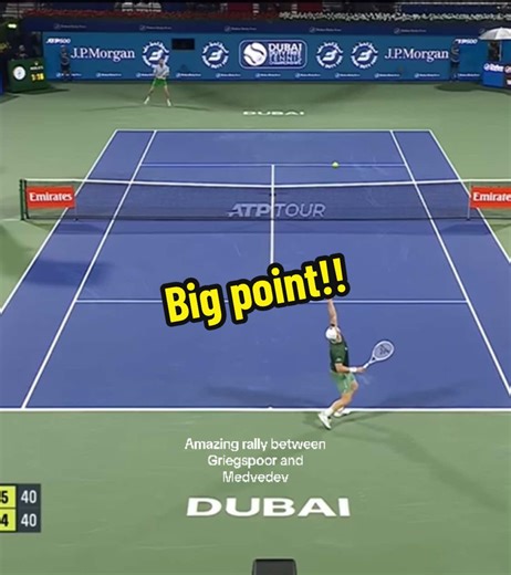 Dubai Duty free tennis tournament 2025. Medvedev vs Griekspoor #tennis #dubai #dubai_coach #tenniscoach