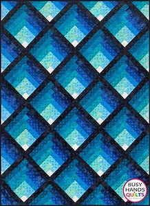 2 Sizes Waterfall Quilt Pattern, PDF DIGITAL DOWNLOAD, Ombre Gradating, Throw and Queen, Colorwash Log Cabin Blocks, Busy Hands Quilts - Etsy
