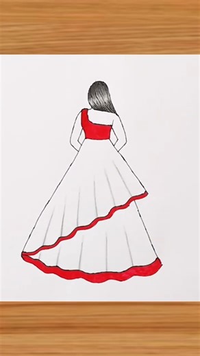 how to draw girl in red #drawing #pencildrawing #art #shorts