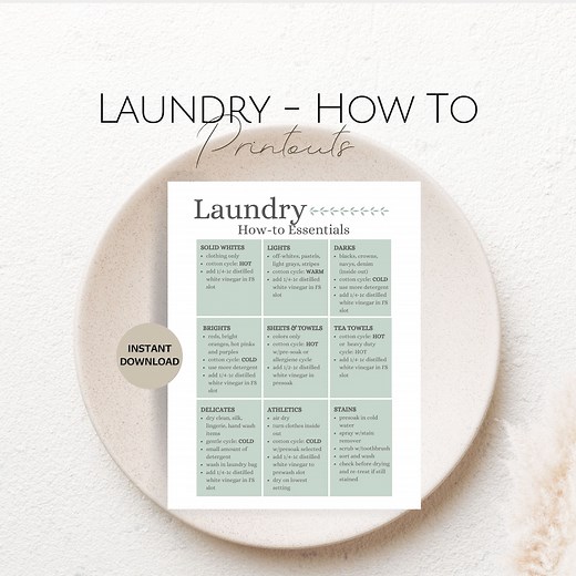 Laundry How to Guide, Printable Washing Planner, Wash and Dry Chores Tracker, Household Itinerary, Family Cleaning Schedule Home Checklist - Etsy