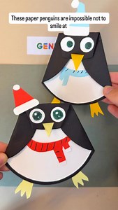 3.6K views · 398 reactions | These adorable paper penguins are easy to make and full of charm. A perfect kids craft for quiet playtime, classroom activities, or winter-themed fun. Making them helps develop fine motor skills, focus, and creativity while giving kids a sweet result they’ll be proud of. paper penguin, penguin craft, kids paper craft, easy origami, winter craft for kids, fine motor skills, creative activity | GenioKid - Early Learning: speech, counting, motor skills | Facebook