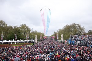 Watch: Red Arrows cockpit view of King Charles Coronation Flypast