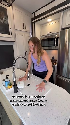 16K views · 103 reactions | RV kitchen tour for full time RV travel camper is @heartlandrv cyclone 4014C #rvlife #rvtour #rvliving #fulltimervfamily #kitchentour #camper #camperlife #travelfamily #campervanlife #rvtravel | RV Family | Facebook