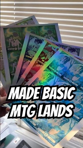 A finished set of basic lands for my Magic the Gathering decks