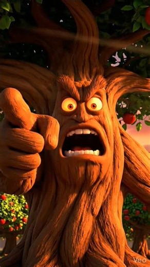 Angry Apple Tree Warning 😡🍎 | पत्थर मत मारो! #angryapple #shorts #tree #funny #youtube