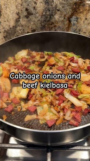Cabbage, Onions and Beef Kielbasa