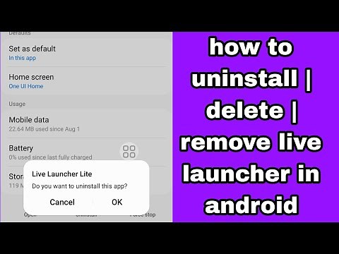 how to uninstall | delete | remove live launcher in android