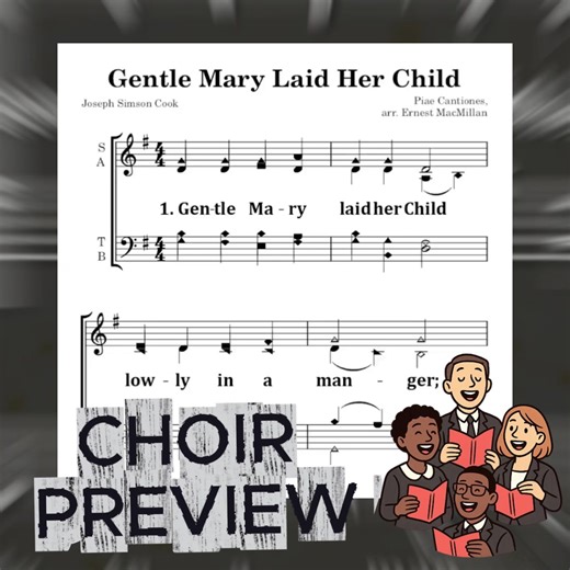 One of the gentlest carols you’ll ever sing. Gentle Mary Laid Her Child Lyrics: Joseph Simpson Cook (1919) Tune: “Tempus Adest Floridum” – 1582, Piae Cantiones Theme: Christ’s birth · Humility · Wonder Season: Advent · Christmas Public Domain Original recording by Hymnal Harmonizers Hub. Based on a public domain hymn (verified via Hymnary.org). Melody and lyrics are free for public use; no copyrighted material was used. Any resemblance to copyrighted versions is unintentional. © Hymnal Harmonize