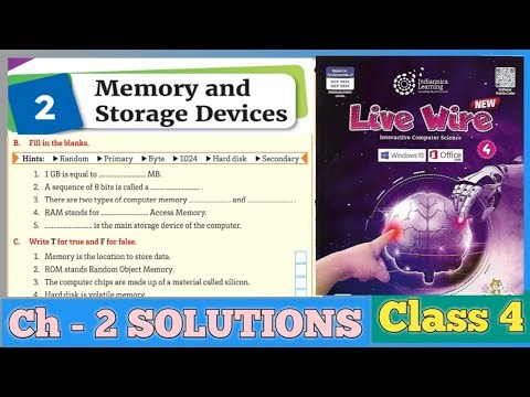 Solution - Memory and Storage Devices | Class 4 COMPUTER Chapter 2 #livewire