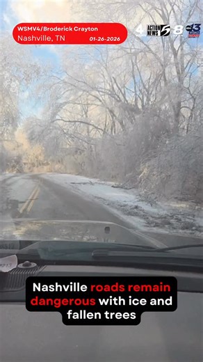 WSMV | Even though precipitation has stopped, roads remain treacherous across Tennessee. Broderick Crayton shows how Couchville Pike continues to... | Instagram