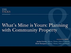 What’s Mine is Yours: Planning with Community Property