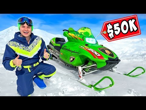 I Bought A Lamborghini SNOWMOBILE!!