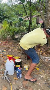 Proses pengecatan mobil di ruang terbuka #otomotif | Giyanto Giyanto