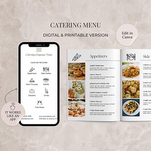 Catering Menu Template Canva Editable Digital Catering Menu Catering Business Template Caterer Menu Wedding Menu Catering Services Template - Etsy Australia