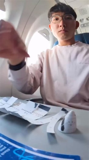 Jaeseo on Instagram: "I crafted a paper model @airbus A220 while on a flight on a real @delta A220! @sisernorthamerica please sponsor me! 🥹 Template by Liverycraft, Template and Instructions at the link in bio."