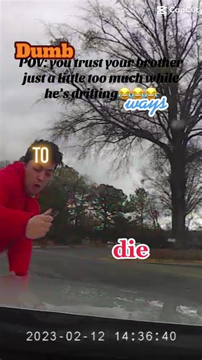 Poor little man😂. - - - - #mustang #drift #fyp #viral #crash