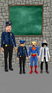 118K views · 1K reactions | Police dog vs superhero dog vs doctor cat? Who do you choose? | mr . lapis | Facebook