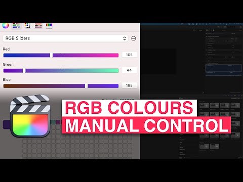 MANUALLY CHANGE RGB COLORS IN FINAL CUT PRO [+use color picker and create swatches]