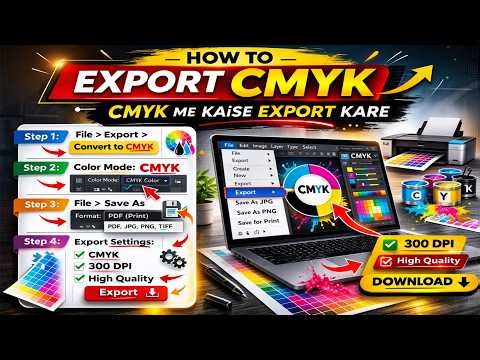 How To Export File For Printing in CorelDRAW | Print Ready CMYK File (Hindi)