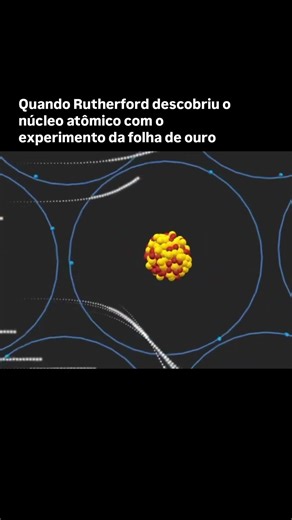 O experimento de Rutherford provou que o átomo tem um núcleo pequeno e uma grande eletrosfera vazia.