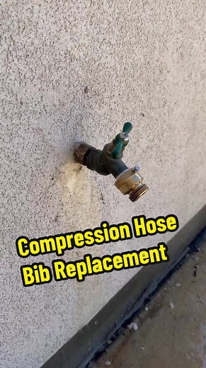 Compression Hose Bib Replacement with Copper Adapter Installation