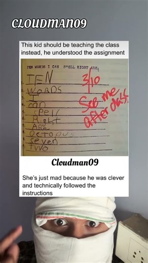 A student understand the task exactly as written